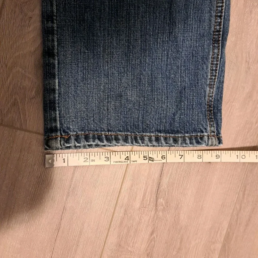 Wrangler Retro Slim Straight Jeans Mens 38x33* Medium Wash Stretch Denim Western